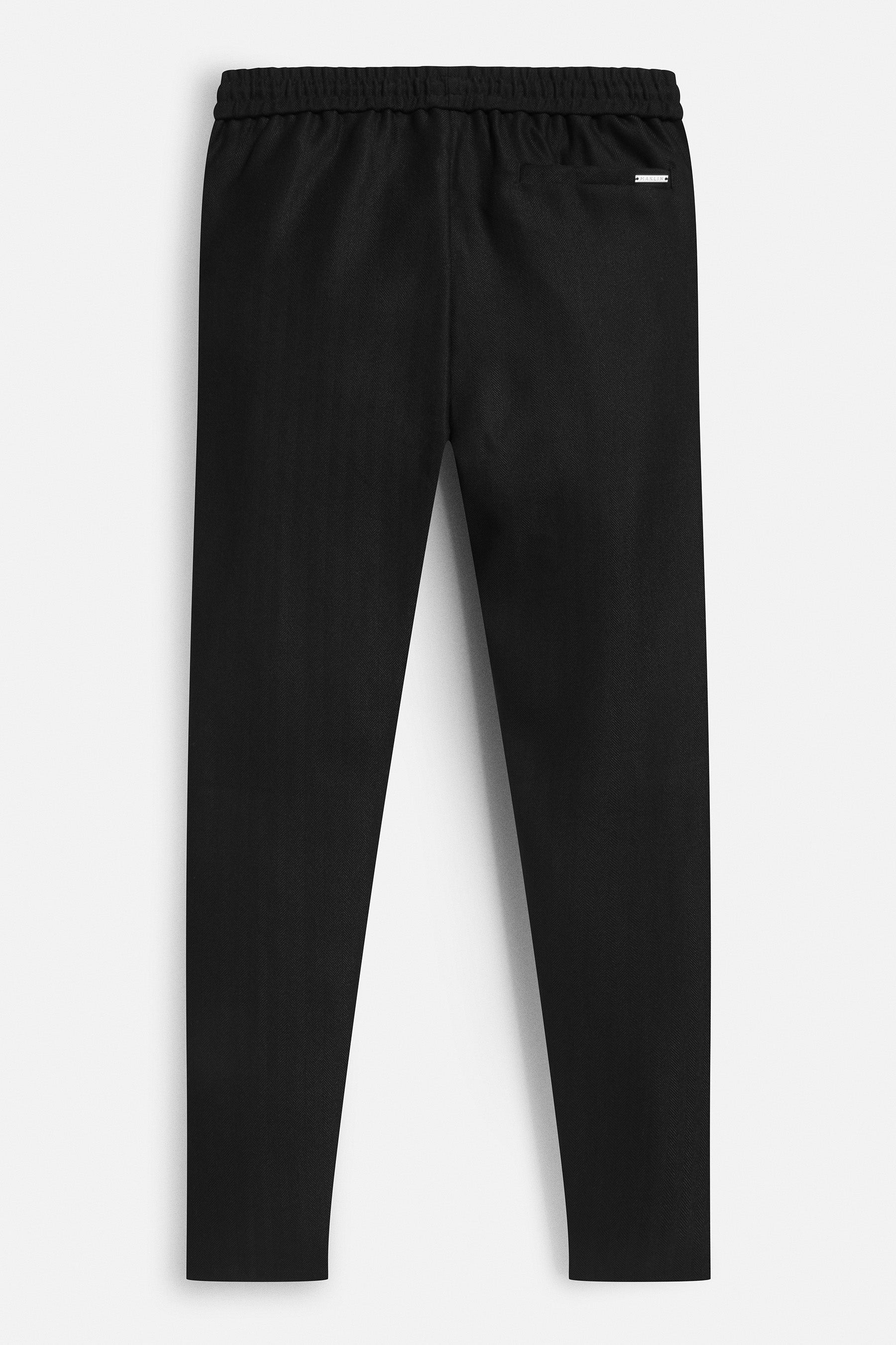 Men's Herringbone trousers, black colour, Maklin Clothing