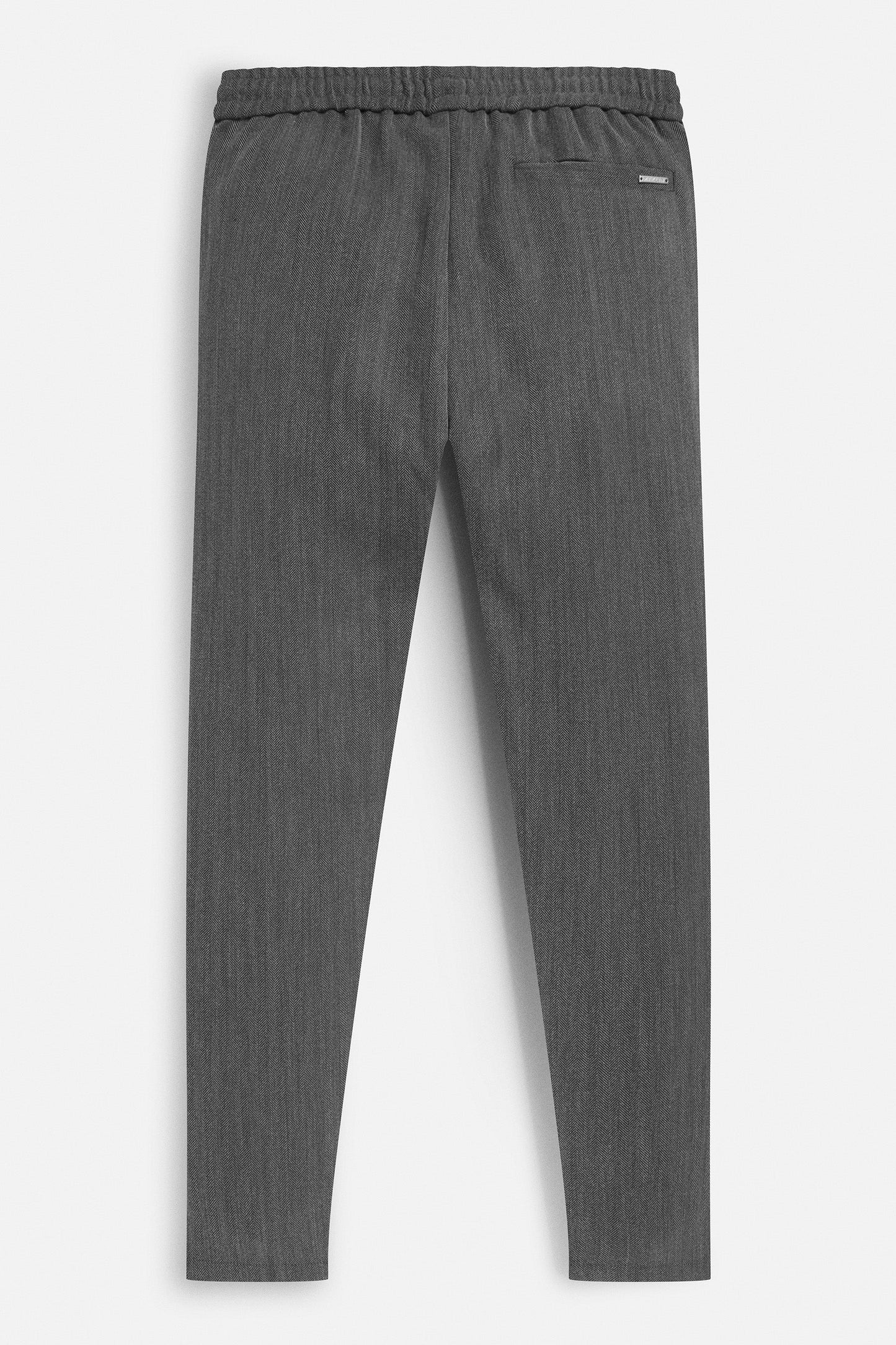 Dark grey Herringbone trousers from Maklin Clothing. Menswear.