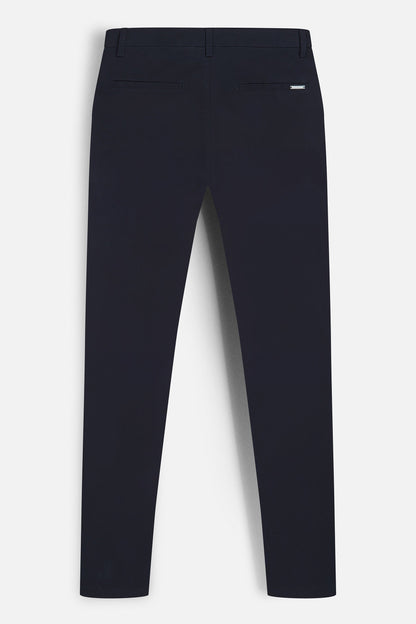 Men's navy blue chino trousers from Maklin Clothing